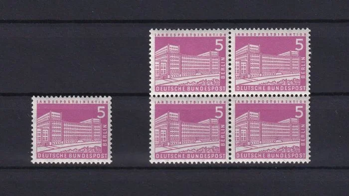 Berlin 1956 Nr. 141 Einzel und 4er Block **